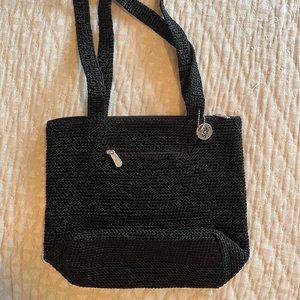 The Sak Black Croquet Shoulder Bag